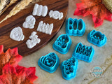 Set of 6 Polymer Clay Halloween Cutters/Clay Earring Shapes/Dishwasher Safe/Multi-Size