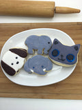 Set of 2 Cat and Dog Face Cookie Cutters/Dishwasher Safe