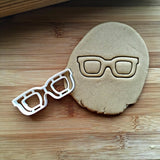 Set of 2 Thick-Rimmed Glasses/Sunglasses Cookie Cutters/Dishwasher Safe
