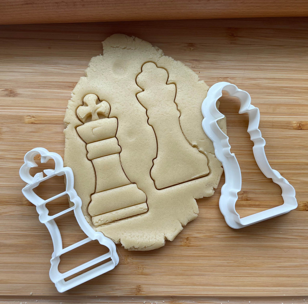 Set of 2 King Chess Piece Cookie Cutter/Dishwasher Safe