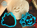 Leafy Jack-O-Lantern Pumpkin Cookie Cutter & Press/Dishwasher Safe