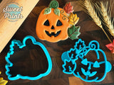 Leafy Jack-O-Lantern Pumpkin Cookie Cutter & Press/Dishwasher Safe