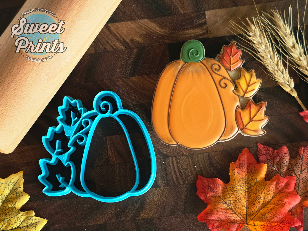 Leafy Pumpkin Cookie Cutter/Dishwasher Safe