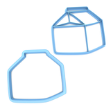 Set of 2 Milk Carton Cookie Cutters/Dishwasher Safe