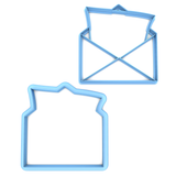 Set of 2 Letter in Envelope Cookie Cutters/Dishwasher Safe