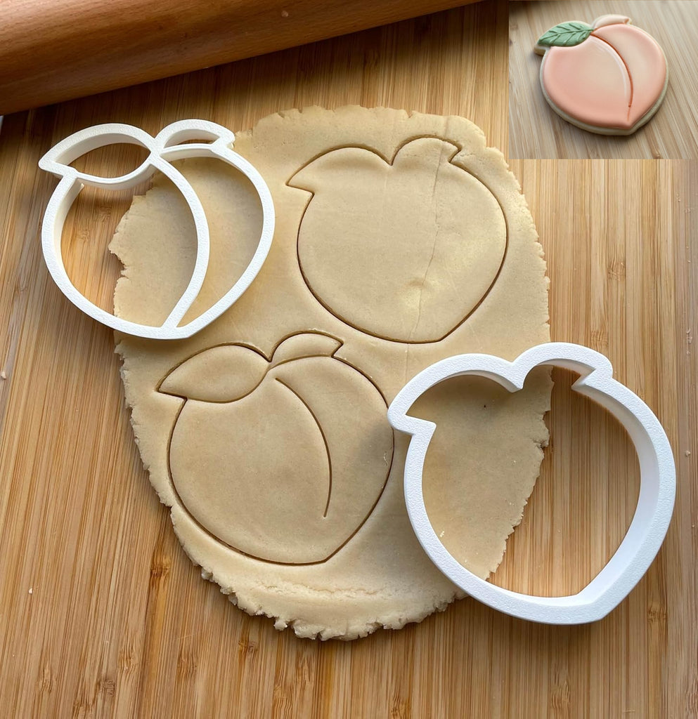 Set of 2 Peach Cookie Cutters/Dishwasher Safe