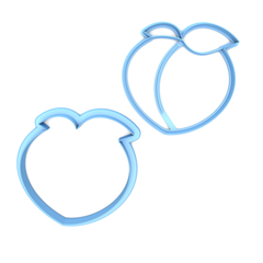 Set of 2 Peach Cookie Cutters/Dishwasher Safe