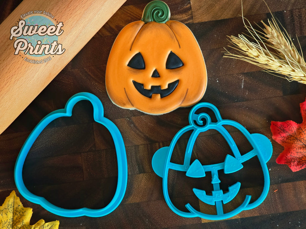 Jack-O-Lantern Pumpkin Cookie Cutter & Press/Dishwasher Safe