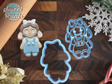 Set of 2 Doll Cookie Cutters, Dishwasher Safe