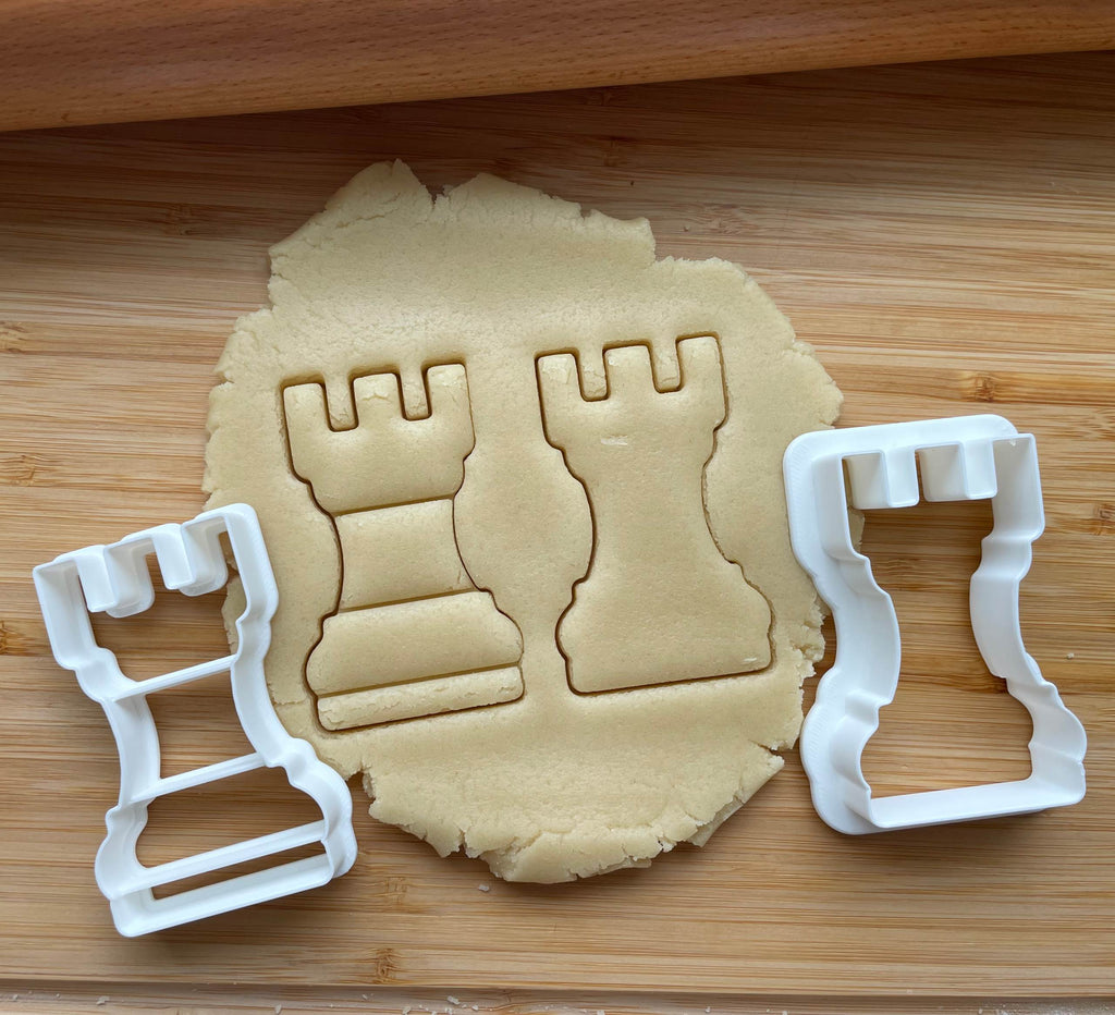 Set of 2 Rook Chess Piece Cookie Cutter/Dishwasher Safe