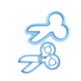 Set of 2 Scissors Cookie Cutters/Dishwasher Safe