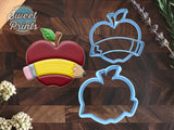 Set of 2 Apple Banner Cookie Cutters/Dishwasher Safe