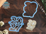 2027 Stacked Cookie Cutter & Stamp/Dishwasher Safe