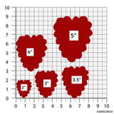 Set of 3 Lacy Heart Cookie Cutters/Dishwasher Safe
