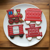 Set of 4 Train/Locomotive Christmas Cookie Cutters/Dishwasher Safe