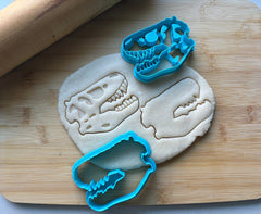 Set of 2 Tyrannosaurus Fossil/T-Rex Cookie Cutter/Dishwasher Safe