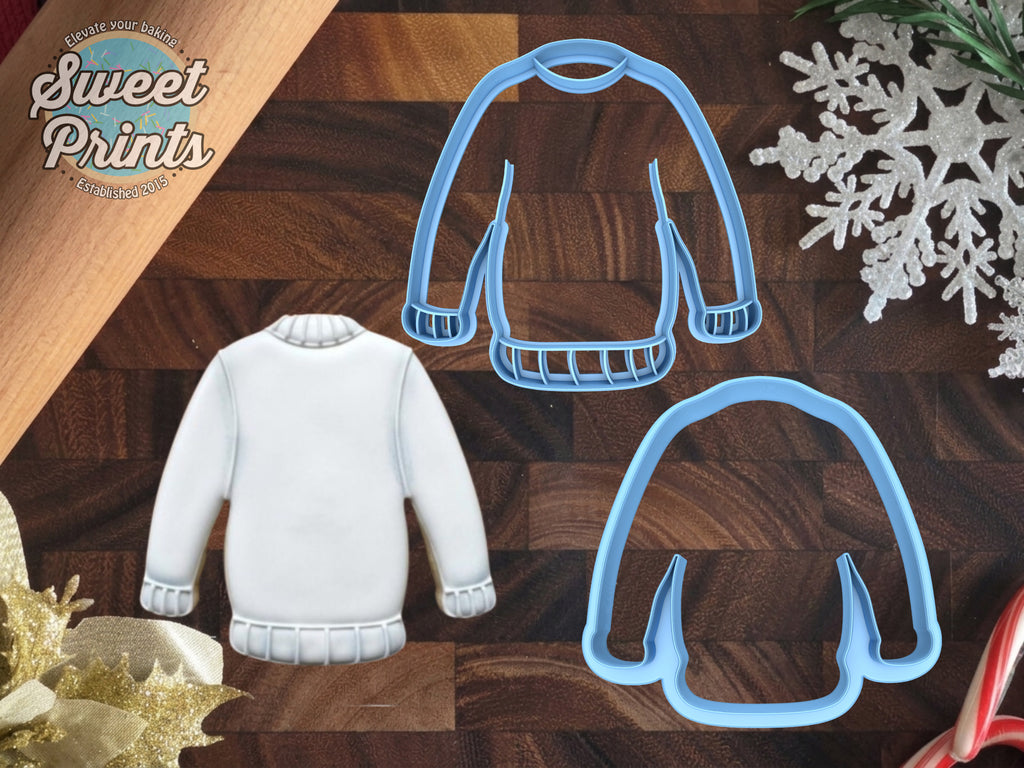 Set of 2 Sweater Cookie Cutters/Dishwasher Safe