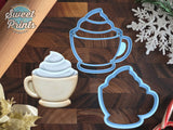 Set of 2 Cup of Cocoa Cookie Cutter/Dishwasher Safe