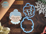 Set of 2 Mrs. Claus Cookie Cutters, Dishwasher Safe