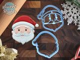 Set of 2 Santa Cookie Cutters, Dishwasher Safe