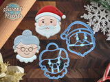 Santa and Mrs. Claus Cookie Cutters Set of 2, Dishwasher Safe