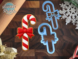 Set of 2 Candy Cane with Bow Cookie Cutters/Dishwasher Safe