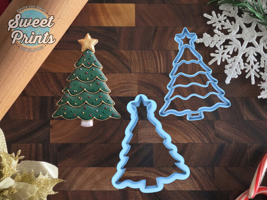 Set of 2 Christmas Tree with Star Cookie Cutters/Dishwasher Safe