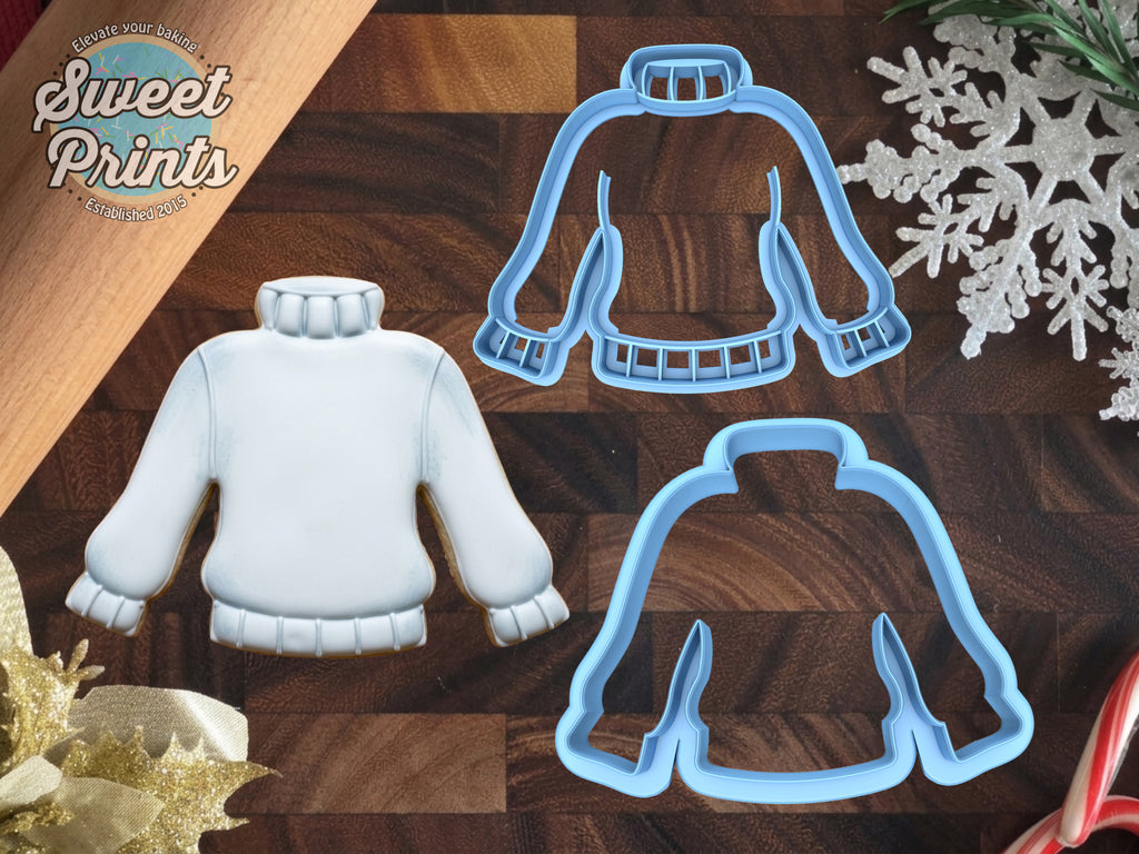 Set of 2 Sweater Cookie Cutters/Dishwasher Safe
