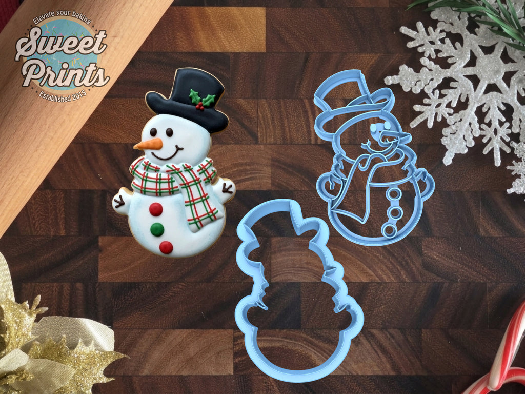 Set of 2 Snowman Cookie Cutters/Dishwasher Safe