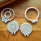 Set of 2 Wreath Cookie Cutters/Dishwasher Safe