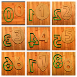 Set of 9 Number Cookie Cutters 0-8/Creates a Cut-Out of the Centers/Dishwasher Safe