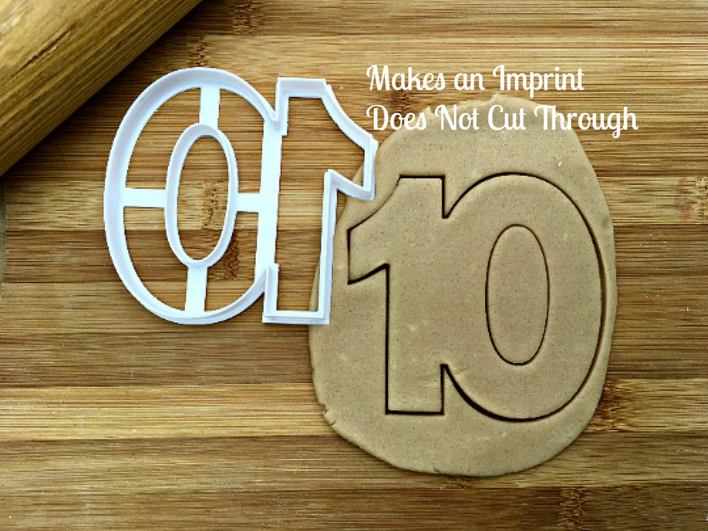 Number 10 Cookie Cutter/Dishwasher Safe *New Sizes*