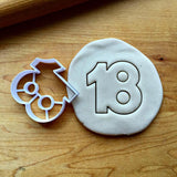Number 18 Cookie Cutter/Dishwasher Safe