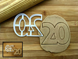 Number 20 Cookie Cutter/Dishwasher Safe *New Sizes*