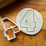 Number 4 Cookie Cutter/Dishwasher Safe