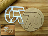 Number 70 Cookie Cutter/Dishwasher Safe *New Sizes*