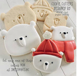 Set of 3 Cute Bear Cookie Cutters/Dishwasher Safe