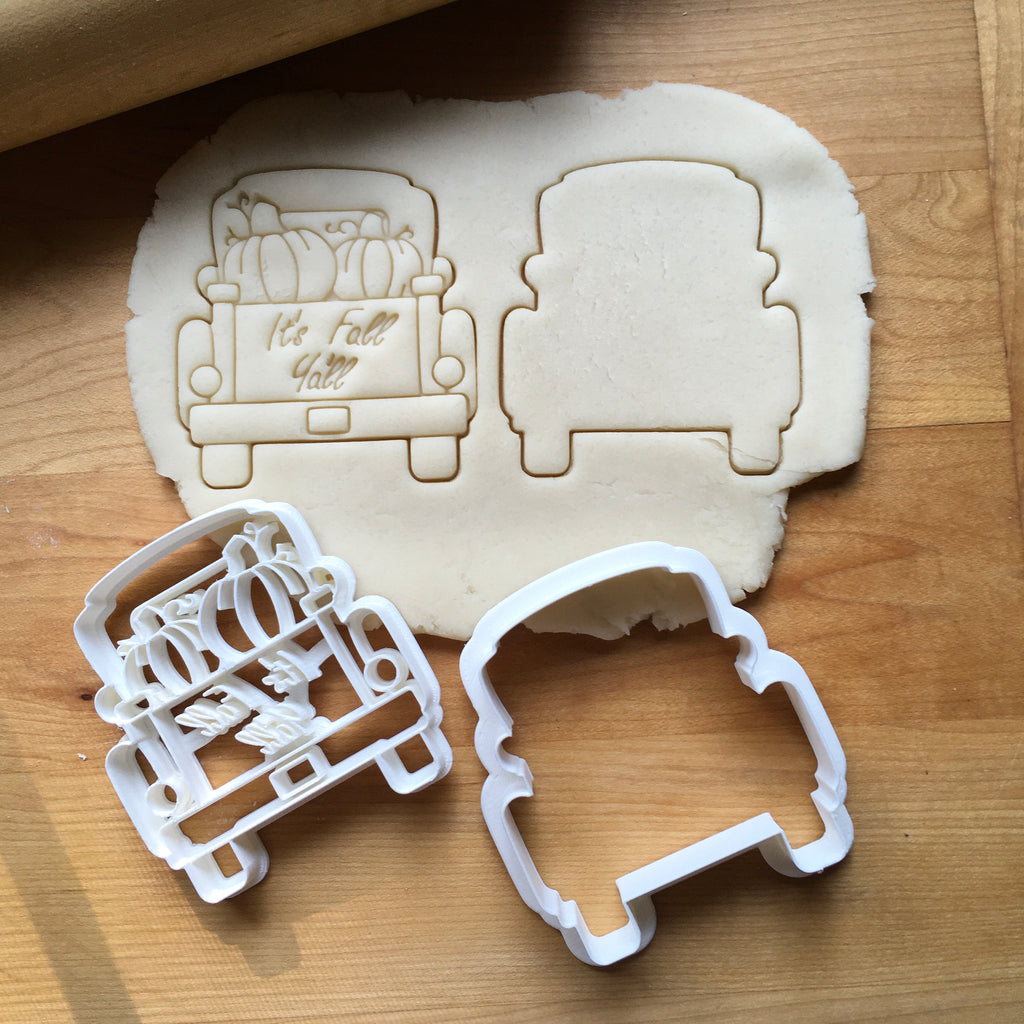 Set of 2 It's Fall Y'all Pickup Truck with Tailgate Cookie Cutters/Dishwasher Safe