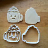 Set of 2 Jack-O-Lantern Pumpkin Latte Mug Cookie Cutters/Dishwasher Safe