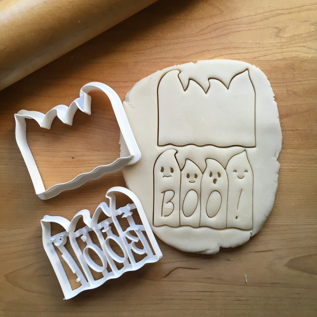 Set of 2 Boo Ghosts Cookie Cutters/Dishwasher Safe