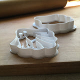 Set of 2 Ghost Wavy Cookie Cutters/Dishwasher Safe