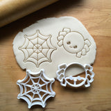 Set of 2 Spider and Web Cookie Cutters/Dishwasher Safe