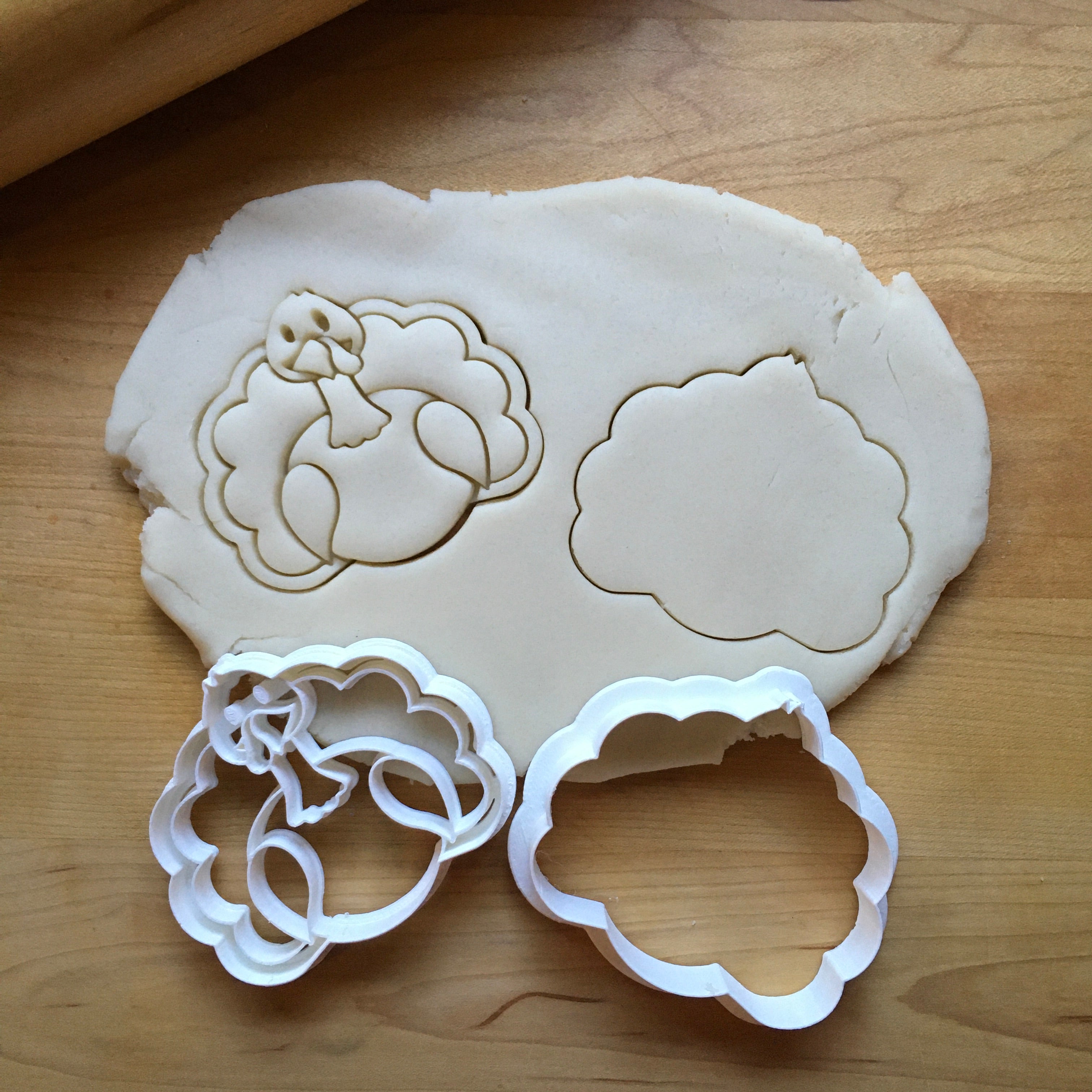 Set of 2 Plump Turkey Cookie Cutters/Dishwasher Safe