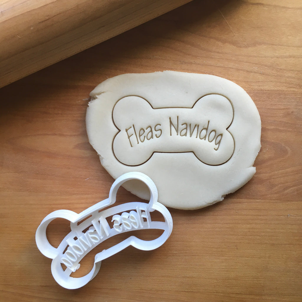 Fleas Navidog Dog Bone Cookie Cutter/Dishwasher Safe