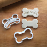 Set of 2 Fleas Navidog Dog Bone Cookie Cutters/Dishwasher Safe