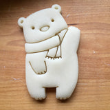 Set of 3 Cute Bear with Scarf Cookie Cutters/Dishwasher Safe