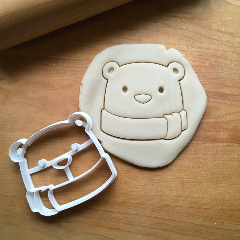 Cute Bear Head with Scarf Cookie Cutter/Dishwasher Safe