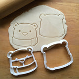Set of 2 Cute Bear Head with Scarf Cookie Cutters/Dishwasher Safe