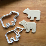 Set of 2 Polar Bear with Scarf Cookie Cutters/Dishwasher Safe