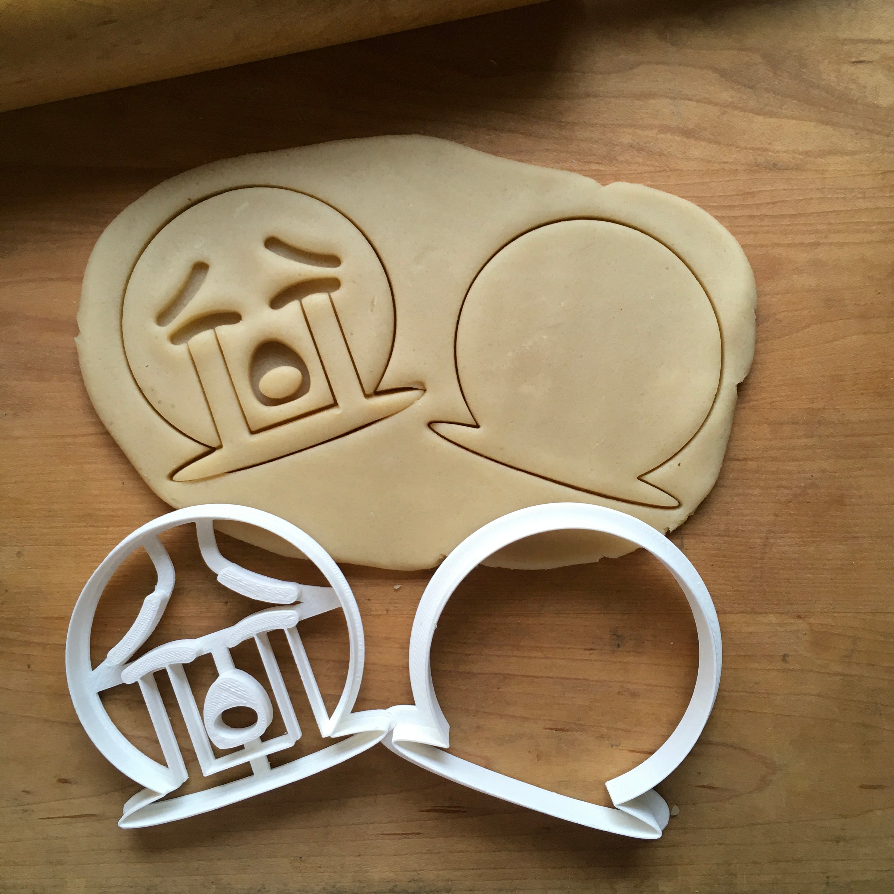 Set of 2 Sobbing Emoji Cookie Cutters/Dishwasher Safe